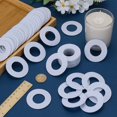 thumbnail image 4 of 60 Pcs Mini Diffuser Refill Pads 2x0.08inch White Hollow Circle Essential Oil Wool Refill Pad Replacement Pads for Humidifiers Air Purifiers and Essential Oil Diffusers, 4 of 5