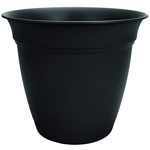 The Hc Companies Eca06000g18 Eclipse Round Plastic Planter Black 6 Com Eclipse Round Plastic Planter Black, Large Round Plastic Pots For Plants