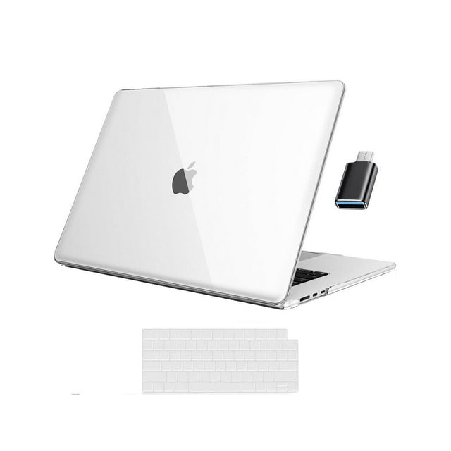 Pour MacBook Air 15 Pouces Étui 2023 A2941 Puce M2 avec Écran Retina Liquide Touch ID, Coque Rigide en Plastique Ultra Mince avec Protection Clavier & Adaptateur Type C