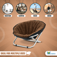 thumbnail image 6 of Bundaloo Round Foldable Dog & Cat Bed - Folding Pet Cot, Elevated Portable Seat Cushion with Removable & Washable Cover - for Small to Medium-Sized Pets - 30lbs Maximum Weight Capacity - 21" Wx15 H, 6 of 8