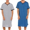 thumbnail image 4 of Lefu Chemise de Nuit à Manches Courtes pour Homme, Vêtement de Nuit, Chemises de Nuit, Peignoirs, Peignoir, Pyjamas, Chemises, 4 of 5