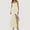 Beige, variant on Daolelai Women's Open Back Pleated Satin Strap Bridesmaid Dress