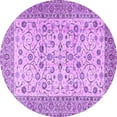 thumbnail image 1 of Ahgly Company Indoor Round Persian Purple Traditional Area Rugs, 8' Round, 1 of 4