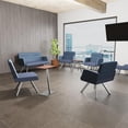 thumbnail image 5 of Willow Lounge Reception Waiting Armless Swivel Guest Chair / Black Steel / Black, 5 of 5