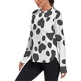 thumbnail image 2 of FORMRS Womens Long Sleeve Shirts UPF 50+ Sun Protection Quick Dry Fishing Hiking Tops, Size S-2XL, Cow Spots, 2 of 8