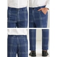 thumbnail image 6 of Lars Amadeus Men's Dress Plaid Slim Fit Flat Front Prom Checked Trousers, 6 of 6