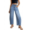 thumbnail image 3 of DOKOTOO Women's Barrel Jeans Wide Leg Vintage Mid Rise Y2k Baggy Boyfriend Ankle Denim Pants Plus Size 18, 3 of 11