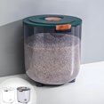 thumbnail image 1 of Fiudx Caja para Almacenar Arroz, Gran Capacidad (5 Kg), Hermética y a Prueba de Insectos, de Grado Alimenticio, Ideal para Organizar La Cocina, Incluye Taza Medidora, Tamaño 23,5 X 23,5 X 21 Cm., 1 of 7