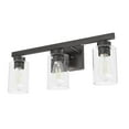 thumbnail image 2 of Hunter - Hartland 3-light Noble Bronze, Medium Size Vanity Light, Dimmable, Transitional Style, for Bedrooms, Dining, Living Rooms - 13079, 2 of 6