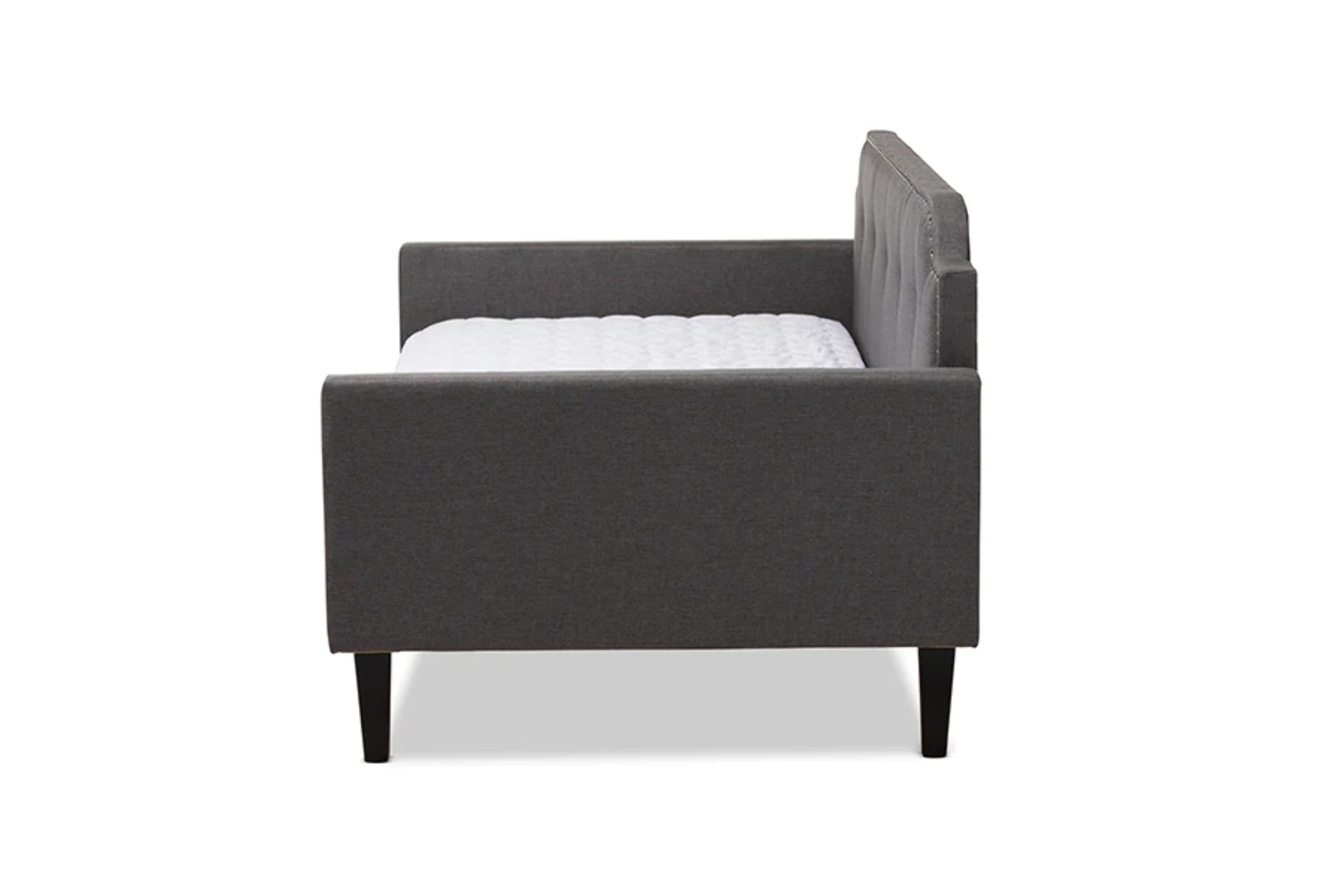 Baxton Studio Packer Modern and Contemporary Grey Fabric Upholstered Twin Size Sofa Daybed - image 3 of 7