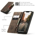 thumbnail image 4 of for iPhone 13 Wallet Case with [RFID Blocking] Retro Premium PU Leather Flip Folio Strong Magnetic Closure, Kickstand, Card Slots, Flip Book Style Cover For Apple iPhone 13,
Coffee, 4 of 11