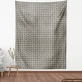 thumbnail image 4 of Ambesonne Yellow and Gray Fabric by the Yard Upholstery, Golden Geometric, 2 Yards, Pastel Brown Beige, 4 of 5