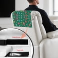 thumbnail image 6 of SCRAWLGOD Christmas Santa Claus Box Candy Cane Green 2 Piece Non Slip Headrest Protector PU Leather Recliner Headrest Cover Sofa Couch Chair Head Protector for Furniture Living Room,17x27in, 6 of 7