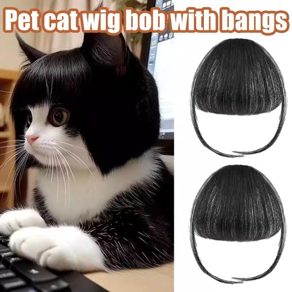 Blarkrus Fny Dog & Cat Cosplay Wig with Head er, Pet Wig for Hallown, Christmas, Parties & Festivals, Trimmable Costume Accories for Small, Medium, & Large Dogs and Cats