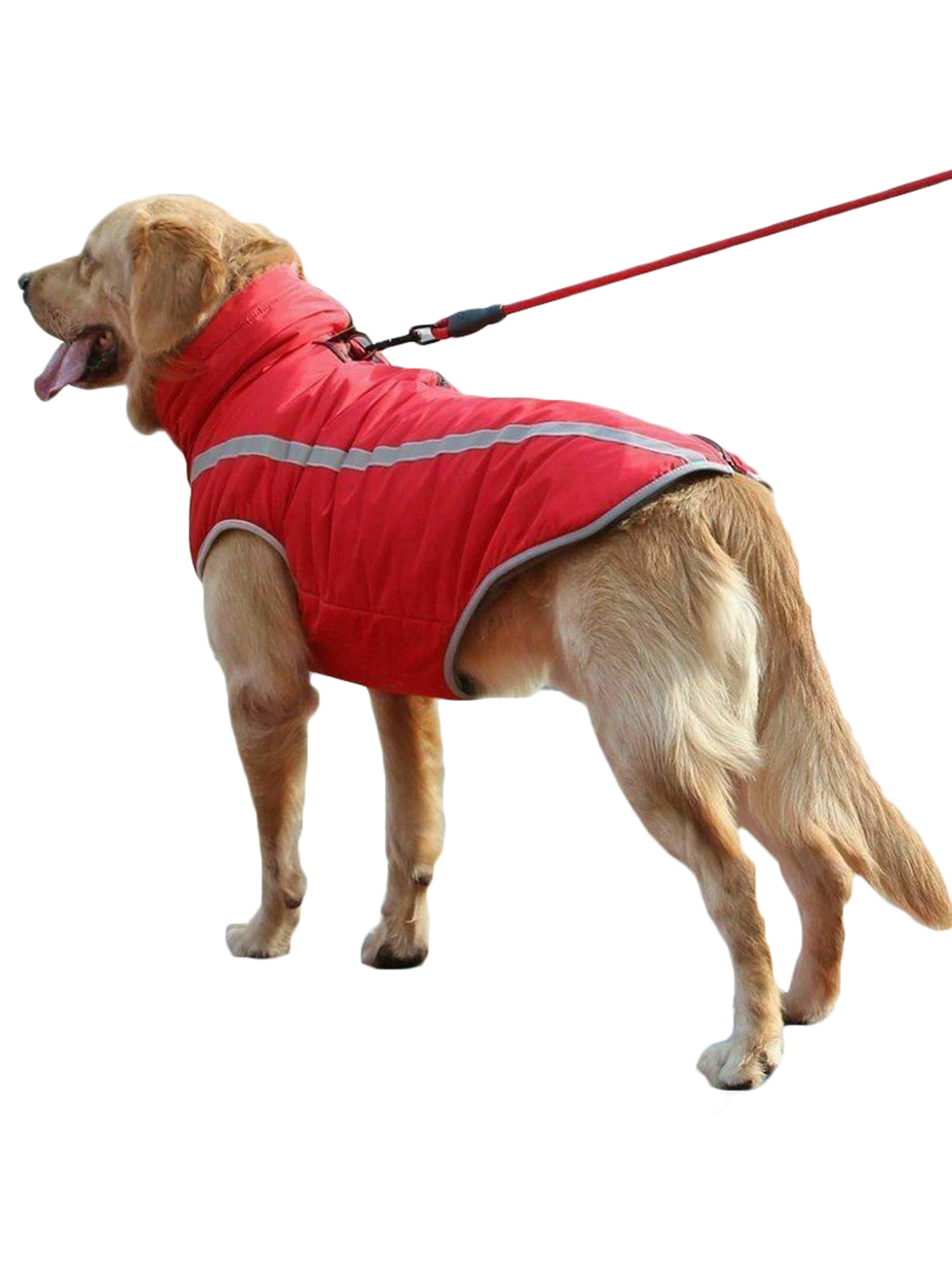 Pet Dog Puppy Cat Rain Raincoat Waterproof Rainwear Hood Reflective Coat Jian