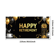 LUUFILx Happy Retirement Party Banner Balloon Decoration Backdrop Background Celebration Floral Supplies Event Props Festive Banners Decorations