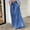 Light Blue, variant on DuoJiaJ Elegant Lace Up High Waisted Women's Wide Leg Pants Casual Large Denim Pants Women's Lounge Pants Black L