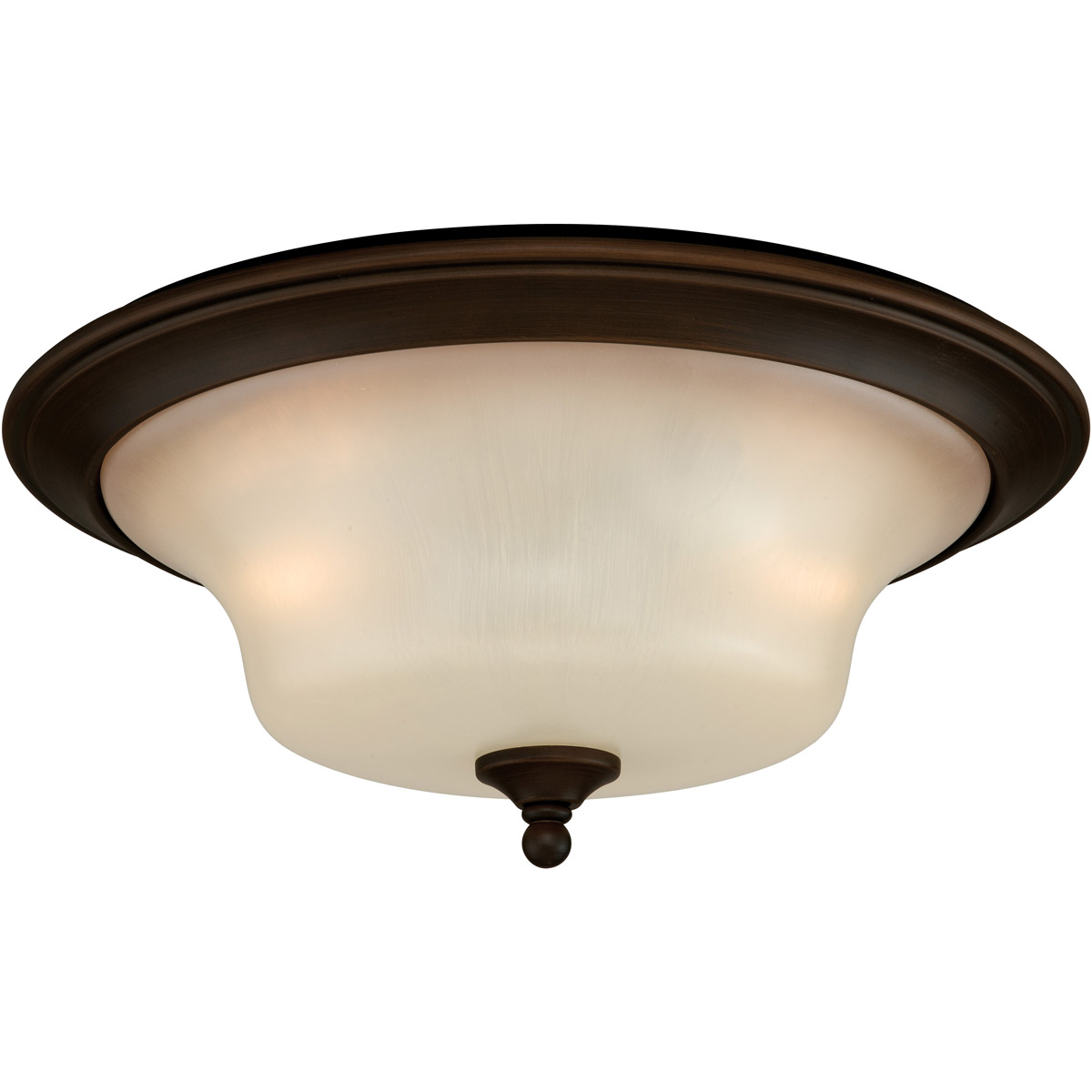 Flush Mounts 2 Light Fixtures With Bronze Finish Steel