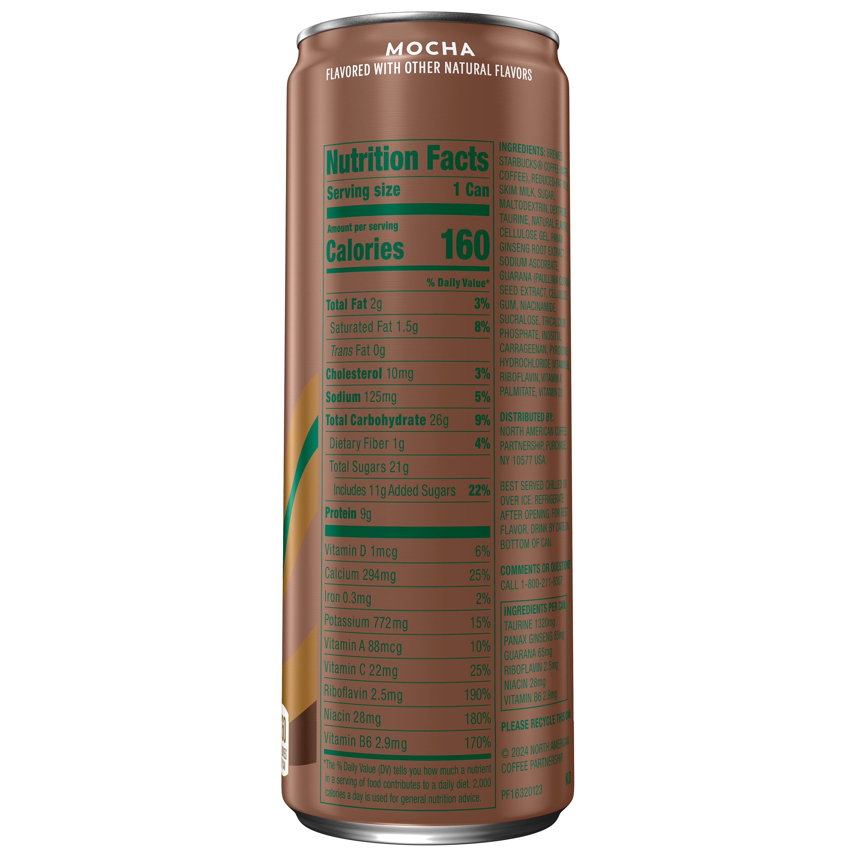 Starbucks Doubleshot Energy Coffee Beverage, Mocha, 4 Count, 11 fl oz Cans