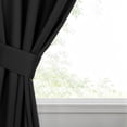 thumbnail image 3 of Superior Blackout Solid Light Filtering Grommet Curtain Panel Set, 46" x 84", Black, 3 of 14
