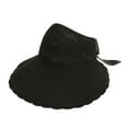 thumbnail image 2 of Women Straw Sun Hat, Wide Brim UPF 50+ UV Protection Cap with Bow, Foldable Packable Floppy Beach Hat, 2 of 7