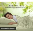 thumbnail image 4 of Royale Linens Cooling Pillow Cases King Size Set of 2-100% Rayon Derived from Bamboo Cooling Pillowcase for Hot Sleepers - Soft & Silky Pillow Covers with Envelope Closure (Sage Green 20x40 Inches), 4 of 9