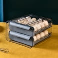 thumbnail image 2 of AYktou 32 Eggs Storage Box, Drawer-Type Egg Holders for Fridge Double Layer Large-Capacity Eggs Storage Tray Stackable Egg Rack, Kitchen Thickened Storage Bin Egg Organizer Container for Household, 2 of 6