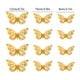 thumbnail image 3 of Adhesivos de pared de mariposas - 12 mariposas doradas decorativas, ideales para cumpleaños y fiestas. Adhesivos removibles de papel con forma de mariposa., 3 of 8