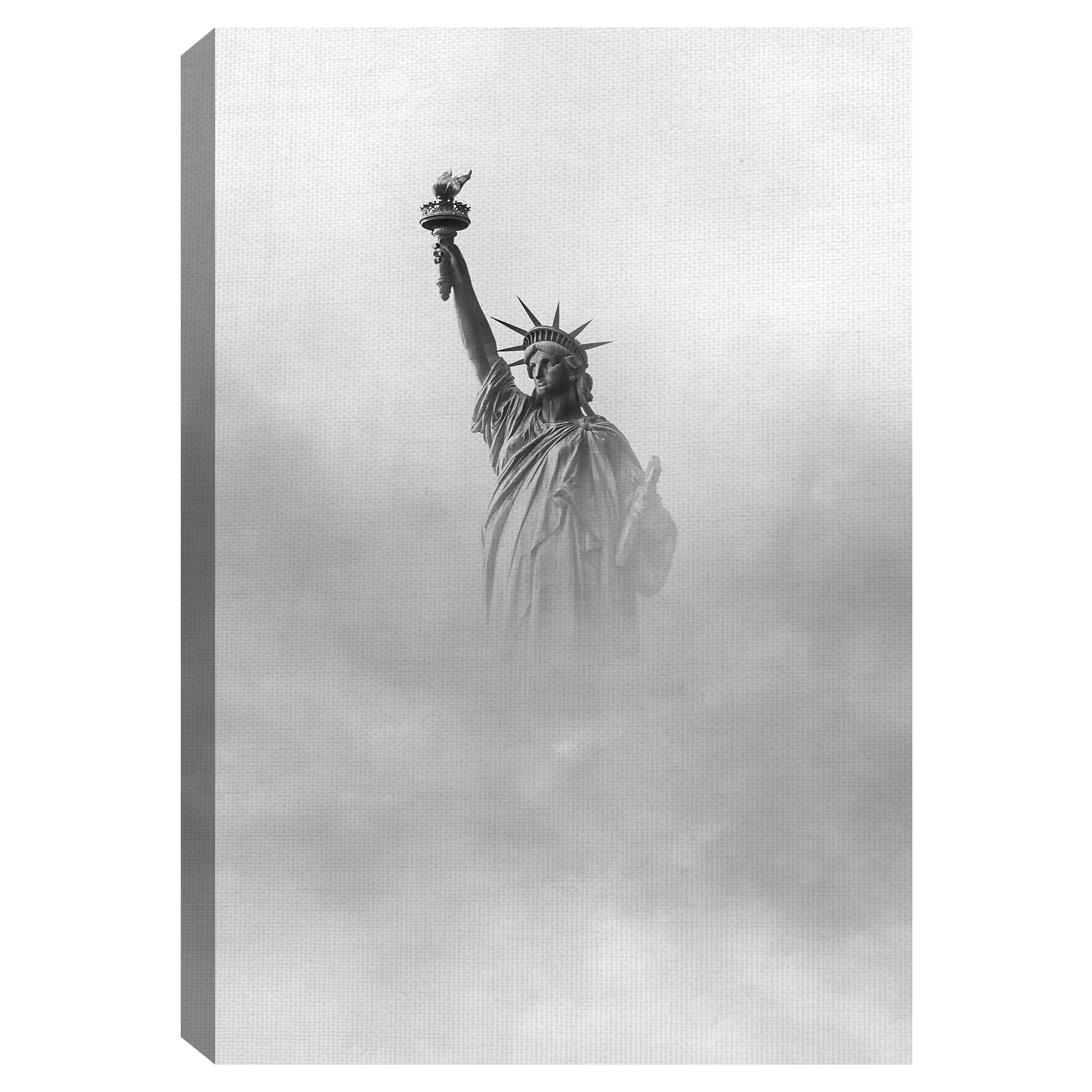 Masterpiece Art Gallery Misty Liberty Statue by Tom Coe Canvas Art Print 24" x 36"