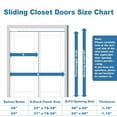 thumbnail image 3 of Sliding Closet Doors 48" x 80" 5-Lite Frosted Glass Door with Hardware Kit, MDF Slab Assemble Required, 3 of 6