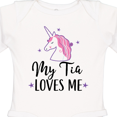 thumbnail image 4 of Inktastic My Tia Loves Me Unicorn Girls Long Sleeve Baby Bodysuit, 4 of 5