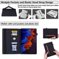 thumbnail image 3 of Allytechgroup Case for Samsung Galaxy Tab S9 FE+ / S9 FE Plus 12.4 inch with Pencil Holder Stand PU Leather Protective Case & Soft TPU Back Shell Shockproof Folio Wallet Cover with Card Slots, Black, 3 of 7