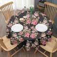 thumbnail image 3 of Pioneer Flower Floral Print Pattern Round Tablecloth 60"x60",Wrinkle Wipeable Table Cloth for Kitchen Dining Room Picnic Patio Party, 3 of 6