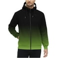 thumbnail image 2 of RYDCOT Men's Zip up Hoodies Fashion Gradient Jackets Long Sleeve Regular Fit Casual Sweatshirts with Pockets Army Green, 2 of 5
