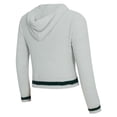 thumbnail image 2 of Women's Concepts Sport  Gray New York Jets Whitley Long Sleeve Hoodie Top & Shorts Set, 2 of 3
