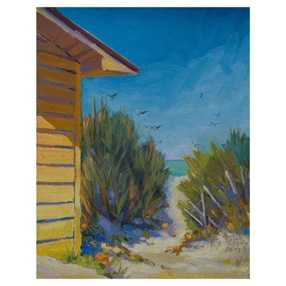 Masterpiece Art Gallery Perfect View Ocean By Kathleen Denis Canvas Art Print 22" x 28"