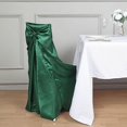 thumbnail image 5 of Balsa Circle 12 Hunter Green Universal Solid Satin Chair Covers Slipcovers Wedding Decorations, 5 of 8
