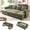 Green, variant on Hombryzy 84" Sectional Sleeper Sofa with Storage Chaise, USB Charging Port, Pull Out Bed & Adjustable Backrest, L Shaped Couch for Small Room, Chenille Gray