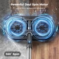 thumbnail image 3 of Cordless Electric Mop with Spray & Detachable Water Tank, Lightweight Electric Spin Mop with Headlights for Hardwood Tile Laminate Floors, Long-Lasting Battery, Self-Propelled Floor Cleaner, 3 of 8