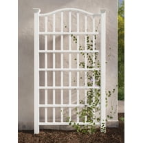 Vita 54" x 96" Classic Grande Vinyl Trellis, White, VA68200