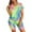 Multicolor, variant on Jiyugala Women's Two Piece Outfits For Women Short Sleeve V Neck Biker Shorts Set