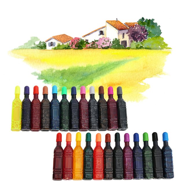 Watercolor Inks, Refilling Inks 24 Colors For Painting 24 Colors