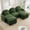 Green, variant on Noble House Windsor Teddy Fabric 2-Seater Sectional Sofa, Modular Cloud Couch with Lumbar Pillows, Camel