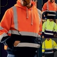 thumbnail image 2 of Men Reflective Sweatshirt High Visibility Pullover Top Long Sleeve Hoodie Coat, 2 of 7