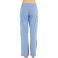 thumbnail image 2 of HEARTNICE Womens Cotton Pajama Pants, Soft Lounge Lightweight Sleep Pj Bottoms,(Light Blue,L), 2 of 3