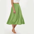 thumbnail image 5 of ZunFeo Linen Skirts for Women Flowy Summer High Waisted Midi A-line Boho Skirts for Beach Vacation, 5 of 9