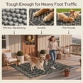 thumbnail image 4 of DEORAB Outdoor Rug 6'x 9' Polypropylene Surface Washable UV-Resistant Carpet Patio Deck Porch，Black & Beige, 4 of 6