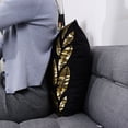 thumbnail image 4 of Unique Bargains 1 Piece Gold Foil Print Decorative Throw Pillow Cover 18" x 18" Black&Gold, 4 of 7