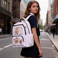 thumbnail image 4 of Uorisanigo Kids Children School Backpack for Elementary Girls 6-12 Large Capacity Milk Tea Capybara Daypack with Adjustable Shoulder Straps for Sports Travel, 4 of 7