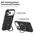 thumbnail image 6 of LHNUNP Magnetic Case for iPhone 12 Pro Max, MagSafe-Compatible Fabric Slim Lightweight Shockproof Cover with Stand and Camera Protection, Black, 6 of 7